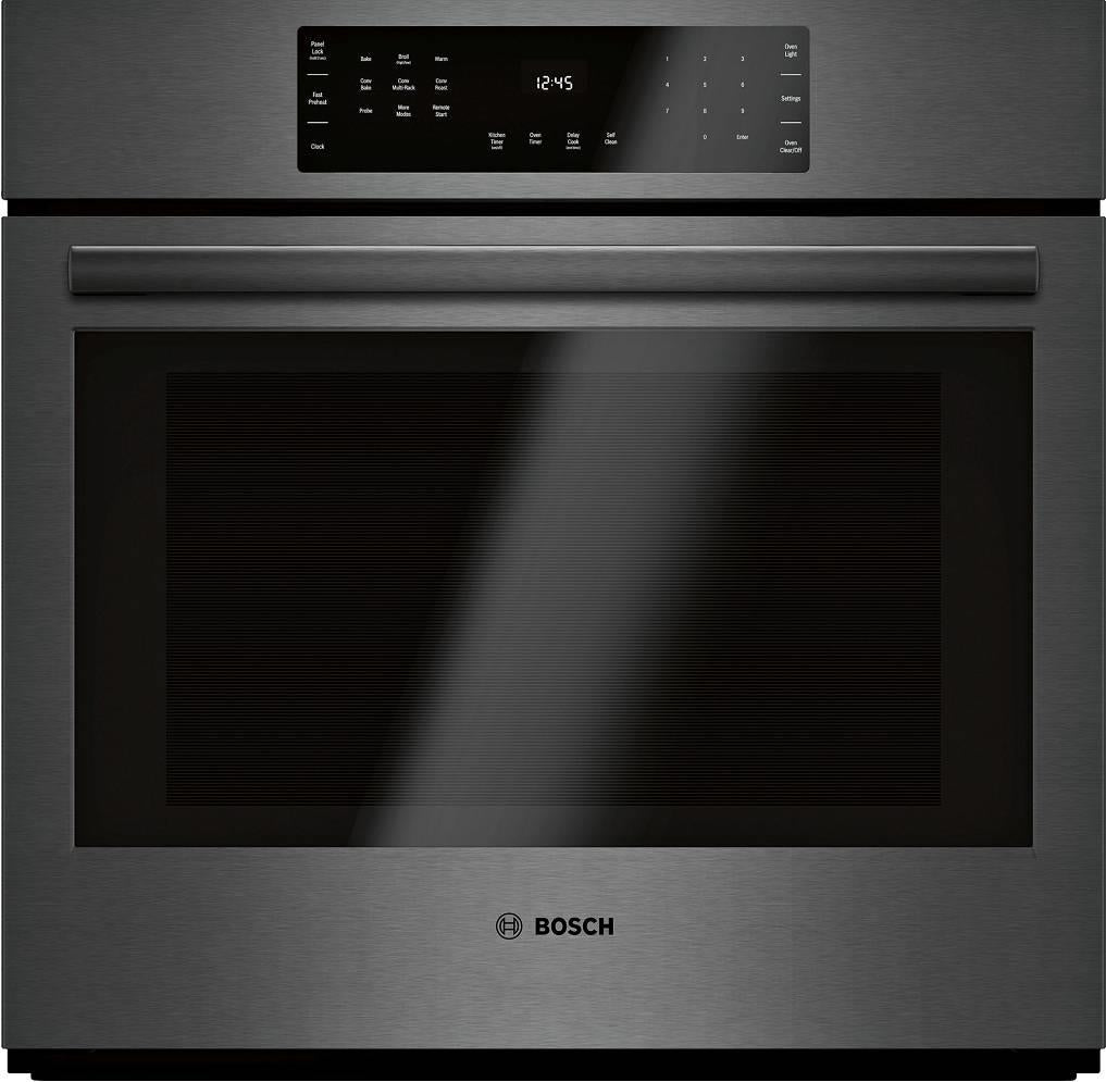 Bosch 800 Series HBL8443UC 30" Black Stainless Smart Single Electric Wall Oven