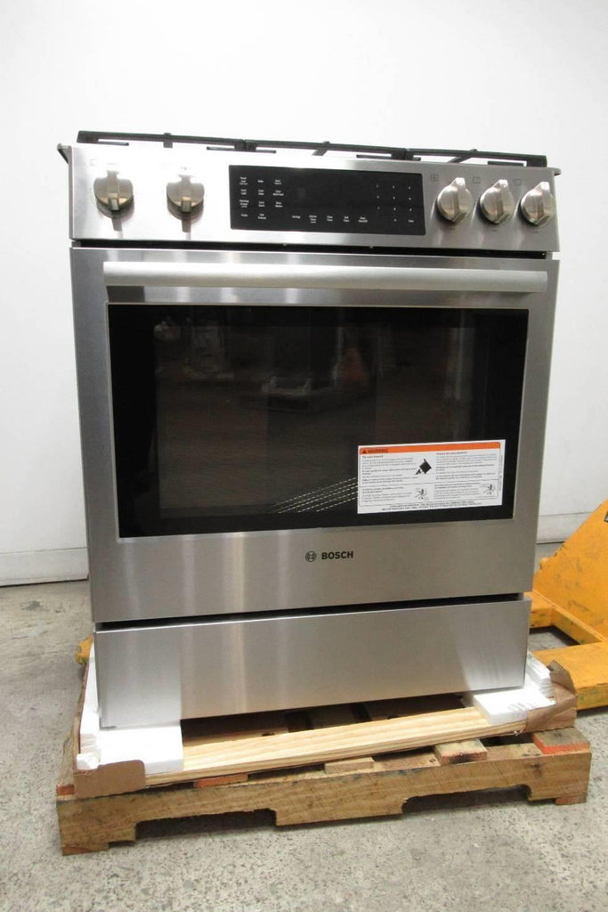 Bosch 800 Series 30" Slide-In SS European Convection Dual Fuel Range HDI8056U