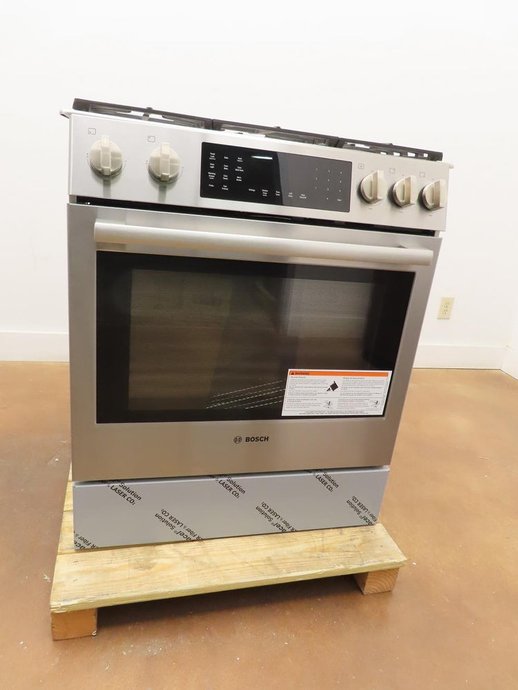 Bosch 800 Series 30" European Convection Slide-In Dual Fuel Range HDI8056U Pics