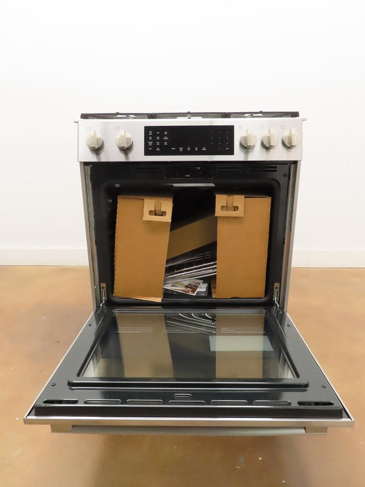 Bosch 800 Series 30" European Convection Slide-In Dual Fuel Range HDI8056U Pics