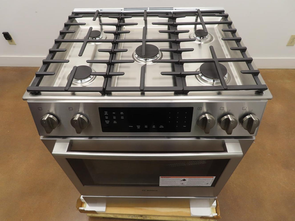 Bosch 30" Slide-In Gas Range Convection Technology HGI8056UC Perfect Condition