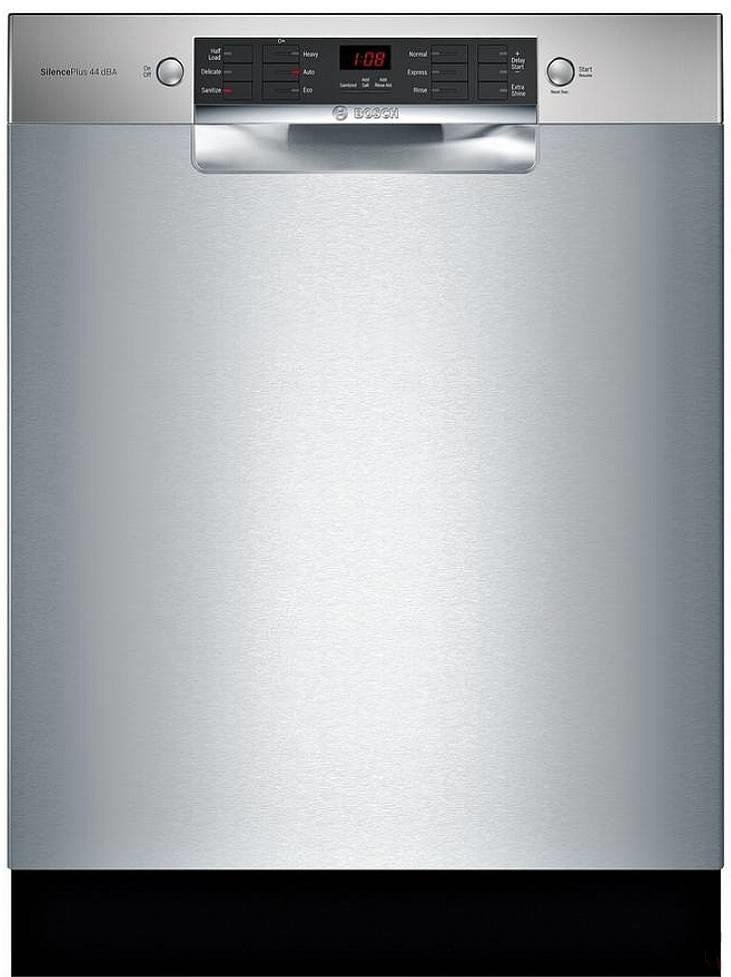 Bosch 800 Series 24" 44dbA Aquastop Stainless Full Console Dishwasher SGE68X55UC