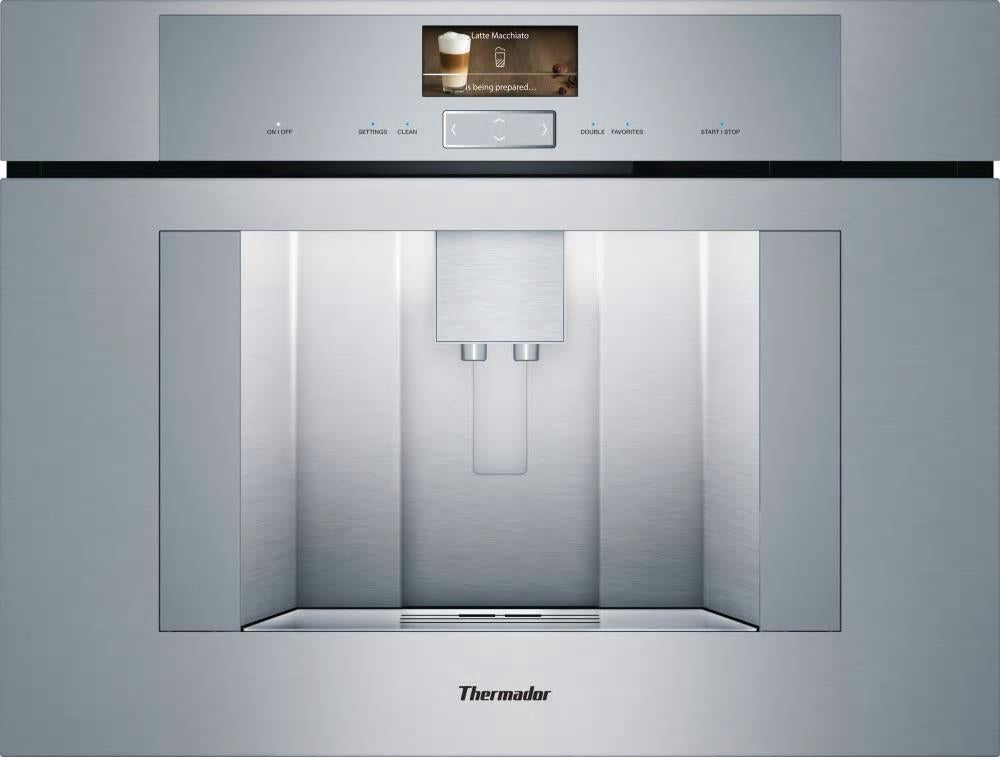 Thermador 24" Stainless Smart Wi-Fi Built In Plumbed Coffee Machine TCM24PS