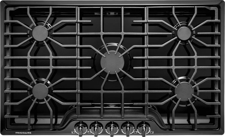 Frigidaire FFGC3626SB 36 Inch Gas Black Cooktop with 5 Sealed Burners