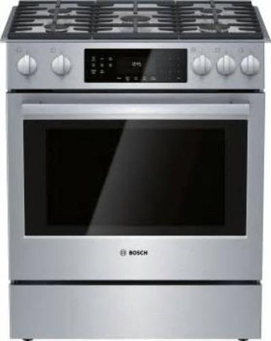 Bosch 800 Series HGI8056UC 30 in 5 Sealed Burners 9 Mode Slide-In SS Gas Range