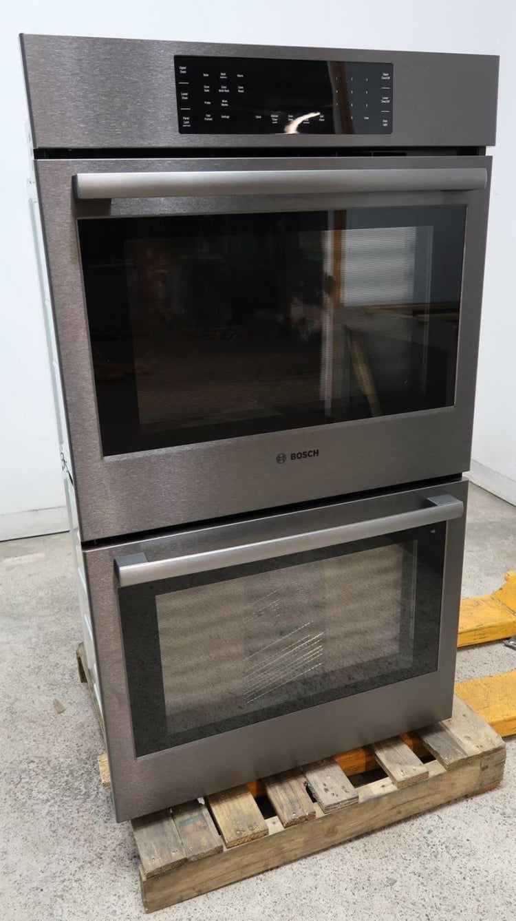 Bosch 800 Series 30" BLK SS Self-Cleaning Double Convection Wall Oven HBL8642UC
