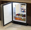 Marvel ML24RFS2LB 24" Built-in Compact Black Refrigerator/Freezer Left Hinge