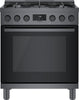 Bosch 800 Serie 30" BLK Stainless 5 Sealed Burners 3.6 cu.ft Gas Range HGS8045UC