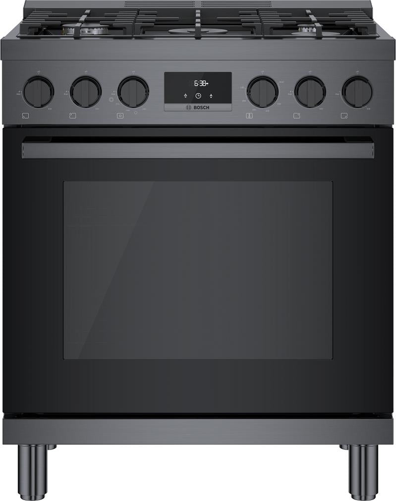 Bosch 800 Serie 30" BLK Stainless 3.6 cu.ft 5 Sealed Burners Gas Range HGS8045UC