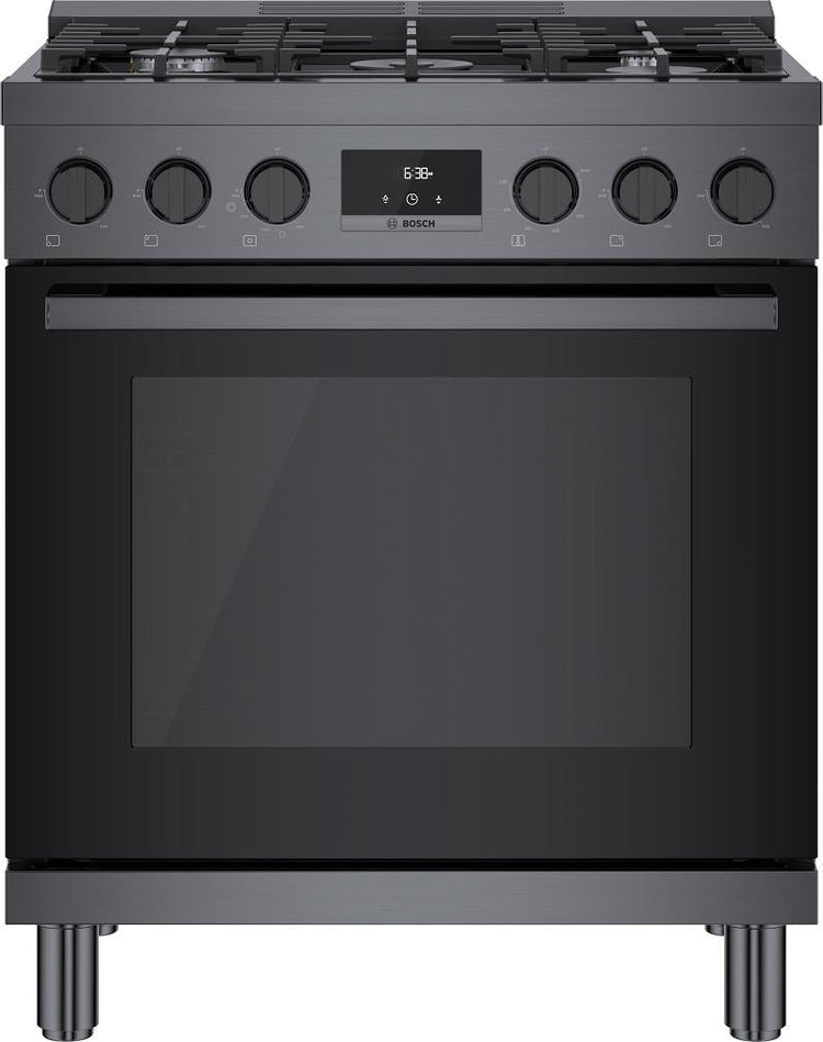 Bosch 800 Serie 30" BLK Stainless 3.6 cu.ft 5 Sealed Burners Gas Range HGS8045UC