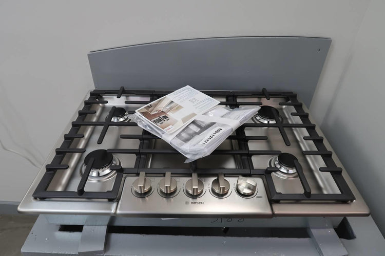 Bosch 800 Series 30" LED 5 Sealed Burner OptiSim Burner SS Gas Cooktop NGM8056UC