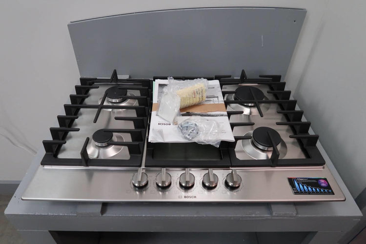 Bosch 800 Series 30" Dual Flame + OptiSim 5-Burner Gas SS Cooktop NGM8057UC