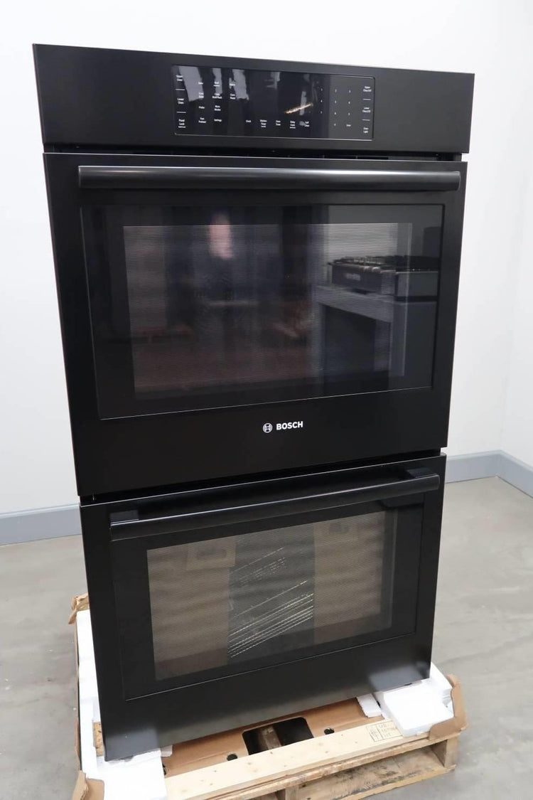 Bosch 800 Series 30" 12 Modes Preheat Black Double Electric Wall Oven HBL8661UC