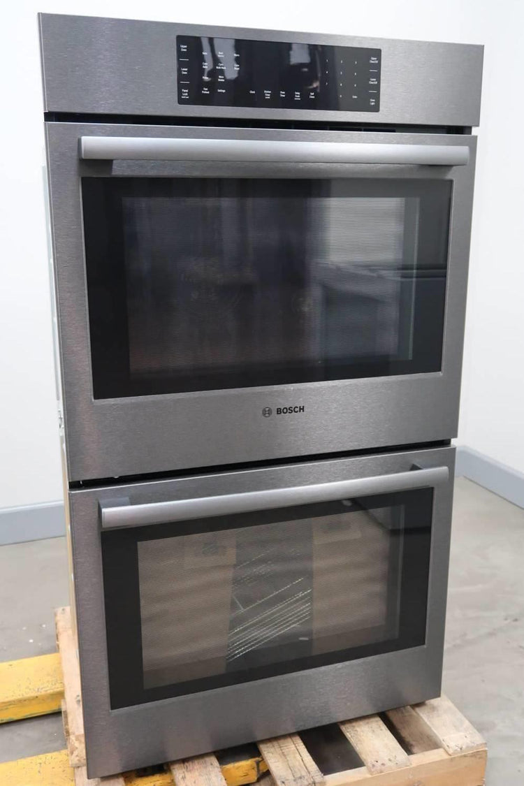 Bosch 800 Series 30" BLK SS Self-Cleaning Double Convection Wall Oven HBL8642UC