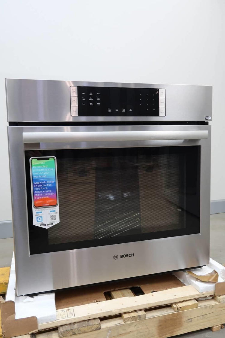 Bosch 800 Series 30" SS Smart Wifi 4.6 Cap Single Electric Wall Oven HBL8453UC