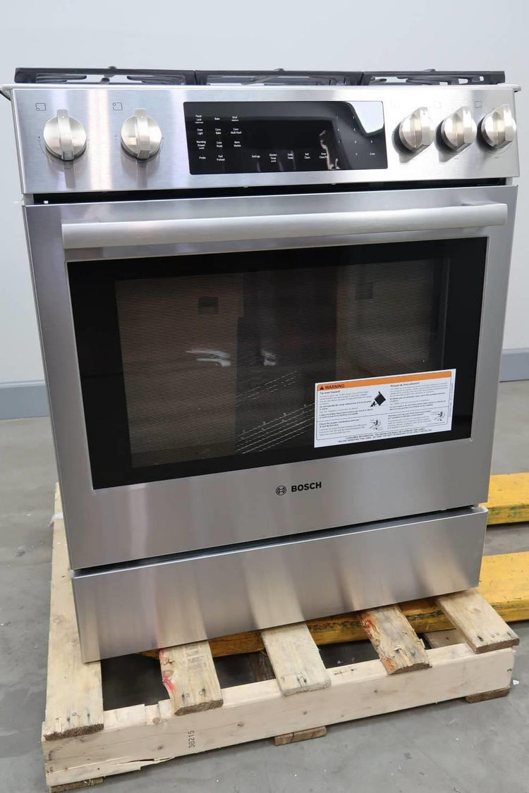 Bosch 800 Series 30" SS Slide-In European Convection Dual Fuel Range HDI8056U