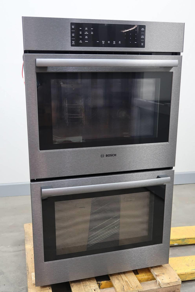 Bosch 800 Series 30" BLK SS Self-Cleaning Double Convection Wall Oven HBL8642UC