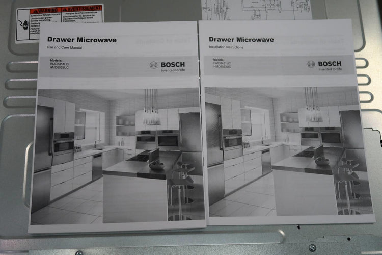 Bosch 800 Serie 24"  Touch Control 950W Built-in SS Microwave Drawer HMD8451UC