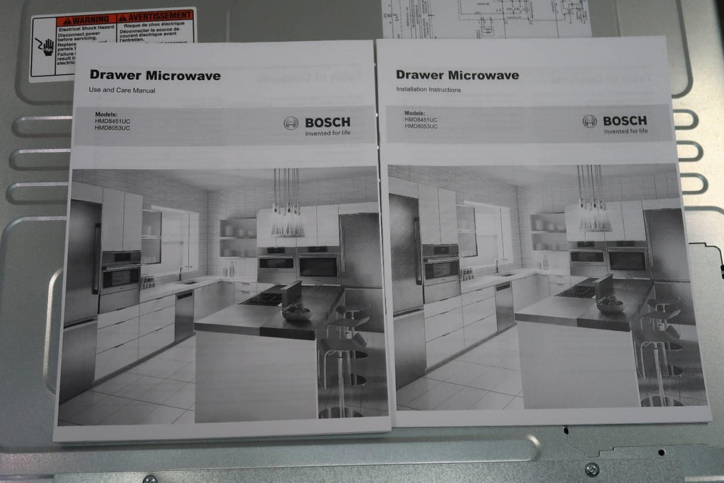 Bosch 800 Serie 24"  SS Touch Control 950W Built-in Microwave Drawer HMD8451UC