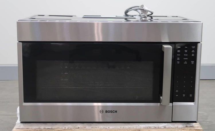 Bosch 800 Series 30" White LED Over The Range SS Convection Microwave HMV8053U