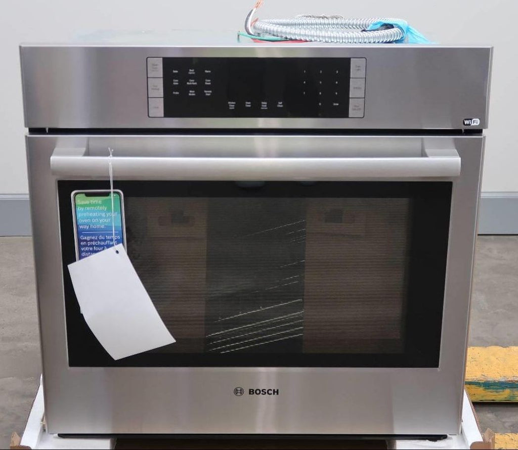 Bosch 800 Series 30" SS Smart Wifi 4.6 Cap Single Electric Wall Oven HBL8453UC