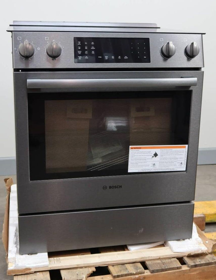 Bosch 800 Series 30" Black Stainless 5 Element Electric Slide-In Range HEI8046U