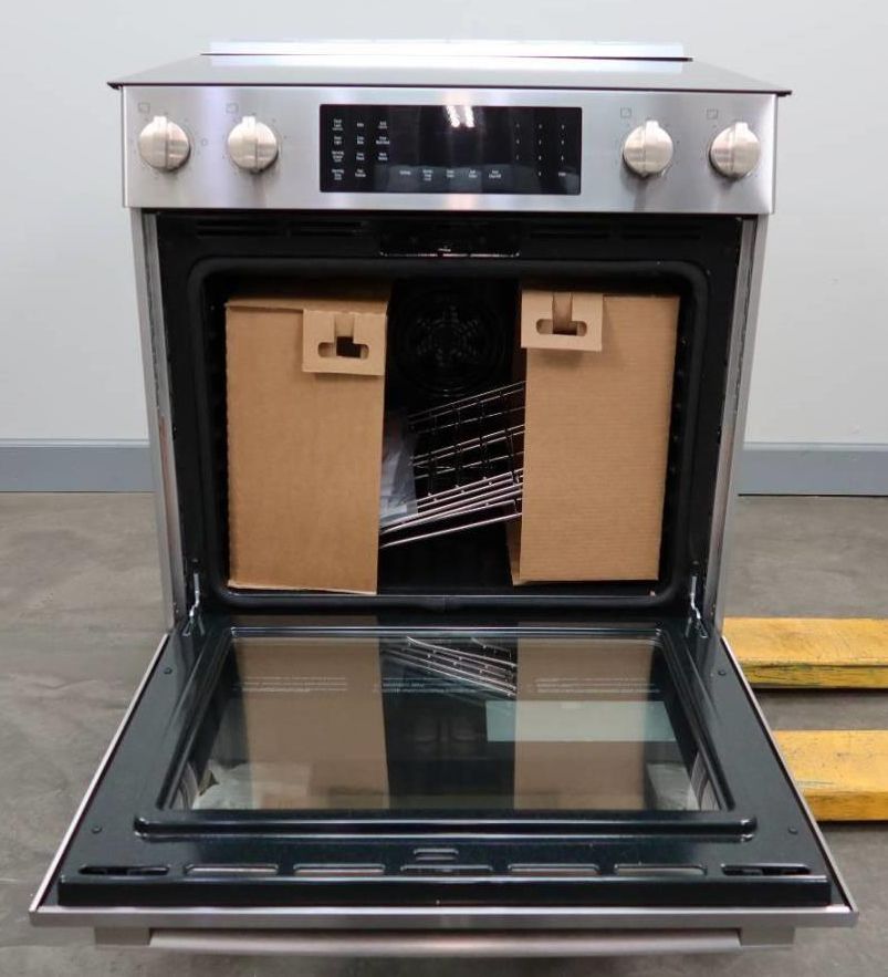 Bosch 800 Series 30" Touch Control Warming Zone Slide-In Electric Range HEI8056U