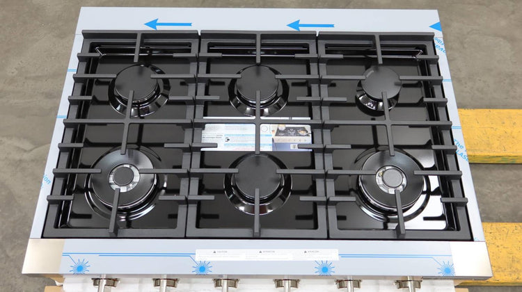 Bosch 800 Series 36" 6 Sealed Burners Gas Slide-In Stainless Cooktop RGM8658UC