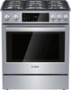 Bosch 800 Series HDI8056U 30" Slide-In Dual Fuel Stainless Steel Range Images