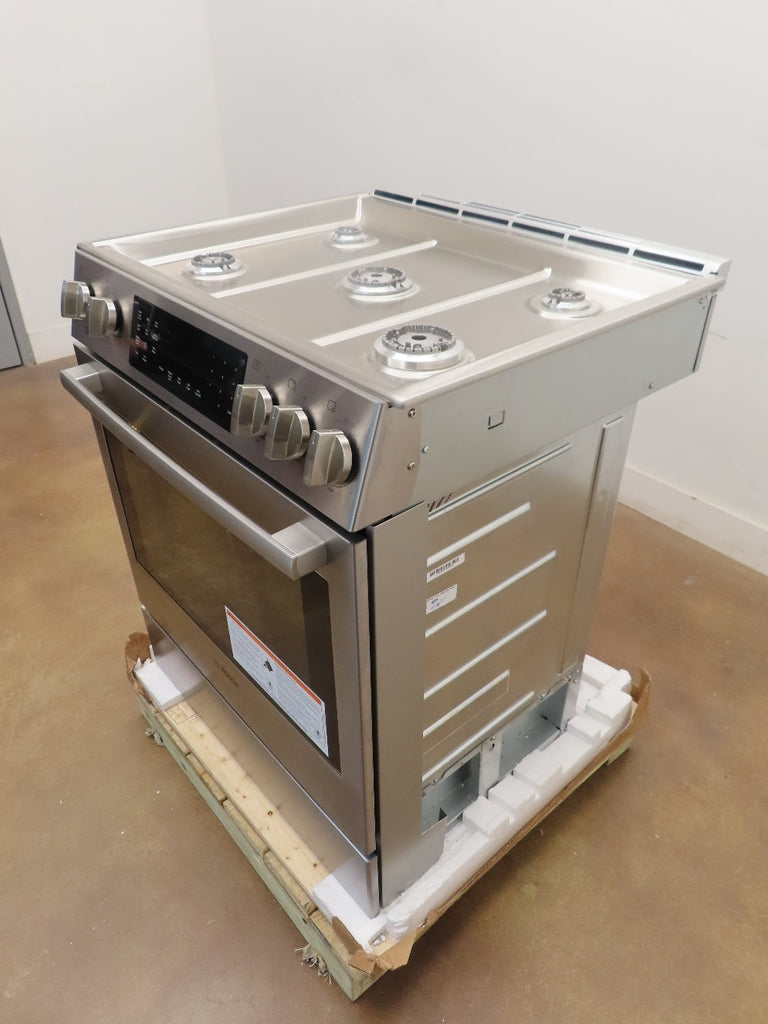 Bosch 800 Series HDI8056U 30" Slide-In Dual Fuel Range Full Warranty Images