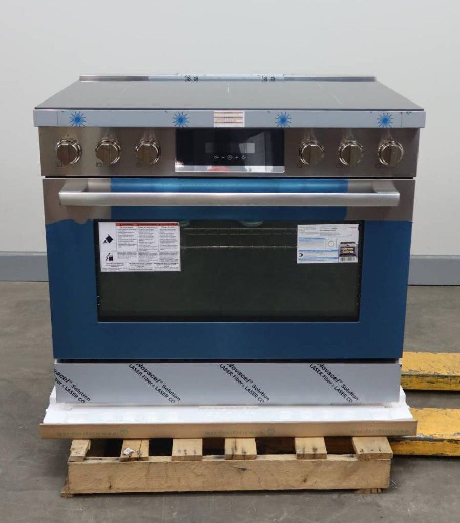 Bosch 800 Series 36" 5 Burner Elements Slide-In Induction Range HIS8655U