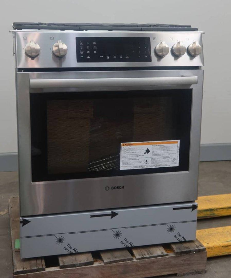 Bosch 30" 4.6 cu.ft 5 Burners Slide-In Dual Fuel Benchmark Series Range HDIP056U