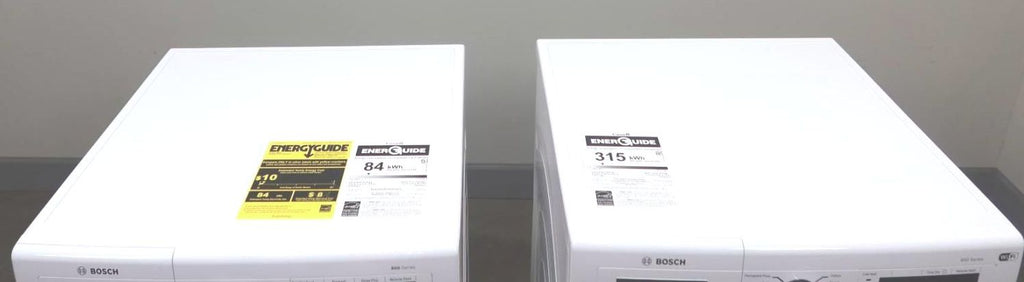 Bosch White 800 Series Front Load Washer+Dryer Set WAW285H2UC / WTG865H4UC