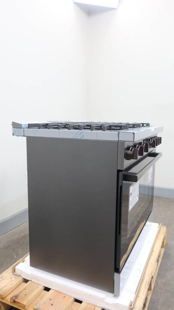 Bosch 36" 800 Series 6 Sealed Burner Black Stainless Duel Fuel Range HDS8645U