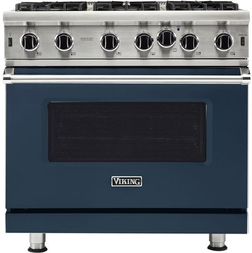 Viking 5 Series VGIC53626BSB 36" Slate Blue Freestanding Professional Gas Range