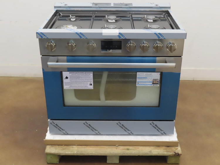 Bosch 800 Series HDS8655U 36" 6 Burner Dual Fuel Range Full Warranty Perfect