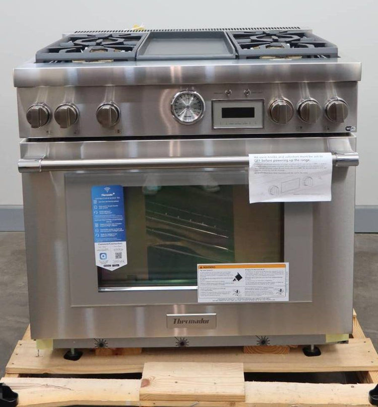 Thermador Pro Grand Professional Series 36" Freestanding SS Gas Range PRG364WDG