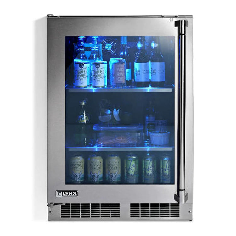 Lynx LN24REFGL 24" Built-In Outdoor All Refrigerator with 5.3 Cu.Ft Capacity