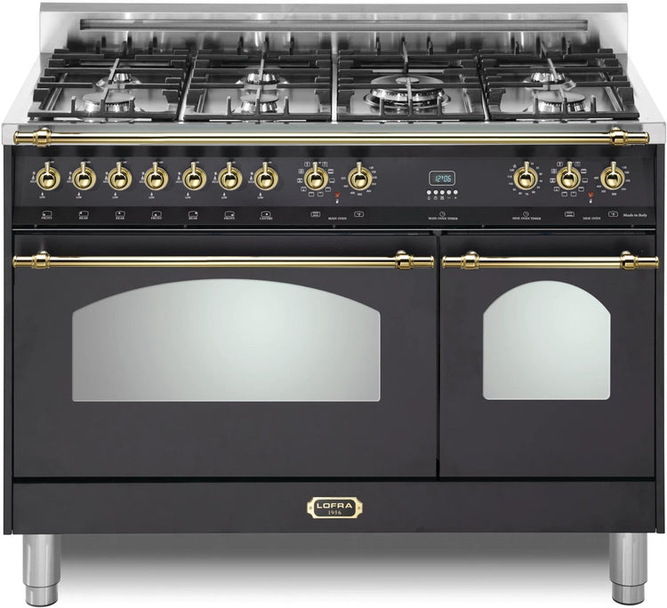 LOFRA Dolcevita RKOD48MMG700 48" Freestanding Dual Fuel Matte Black Range