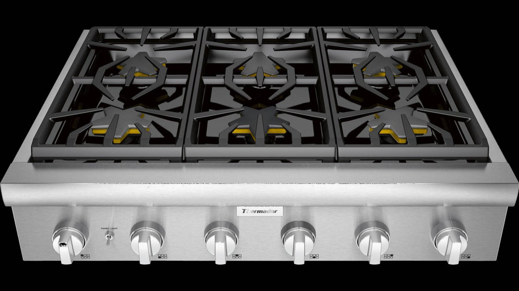 Thermador 36" 6 Sealed Burner Professional Series Stainless Gas Rangetop PCG366W