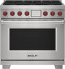 NIB Wolf M Series DF36650SPLP 36" Stainless Freestanding Dual-Fuel Smart Range