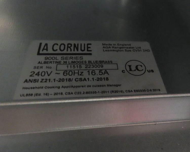 La Cornue CornuFé 90 Suzanne Kasler Couleur Coll. C9QF 36in. Freestanding Range