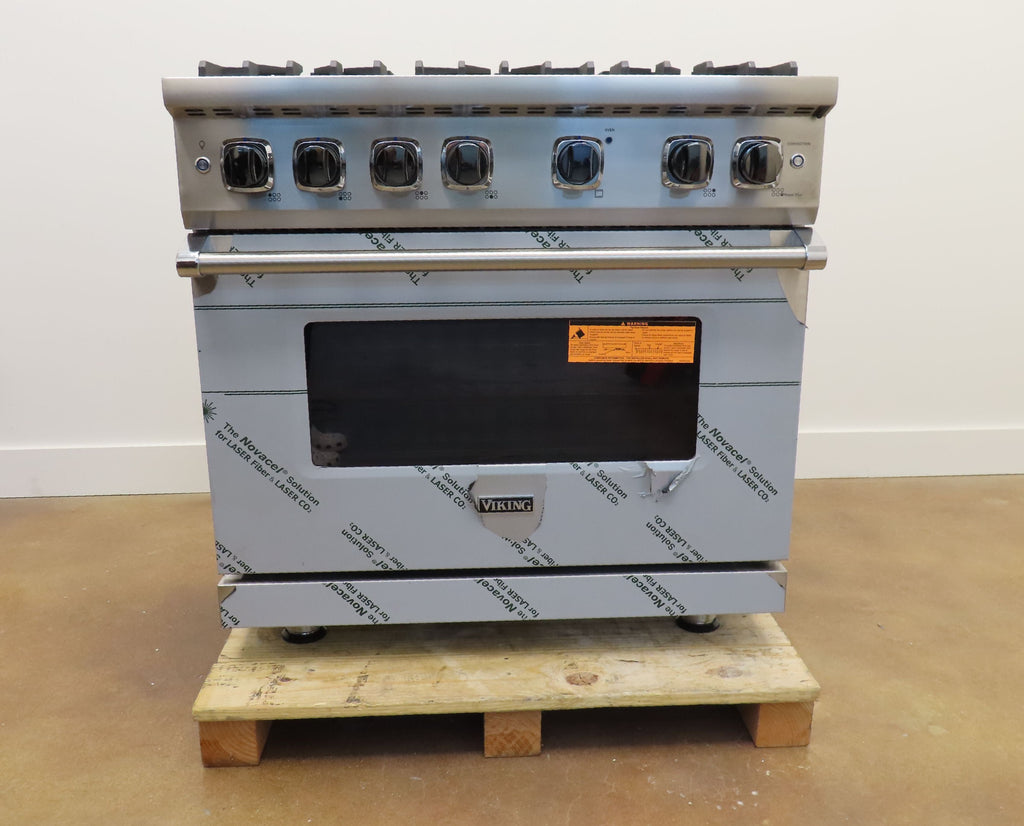 Viking 5 Series VGR5366BSSLP 36" Pro-Style Gas Range Stainless Steel 2022 Model