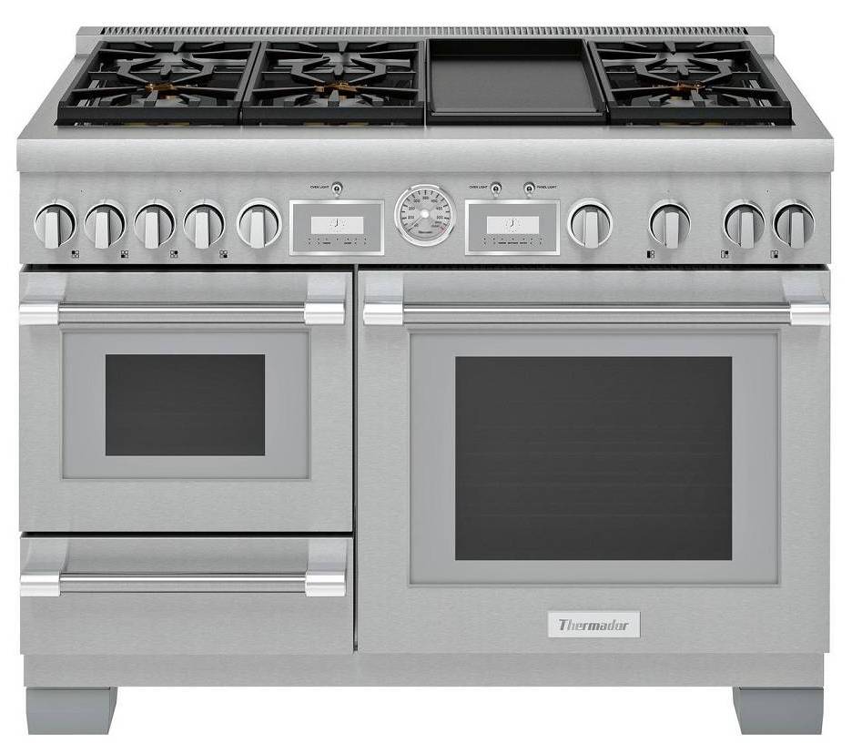 Thermador 48"  Stainless Steel Home Connect Dual Fuel Pro Grand Range PRD48WDSGU