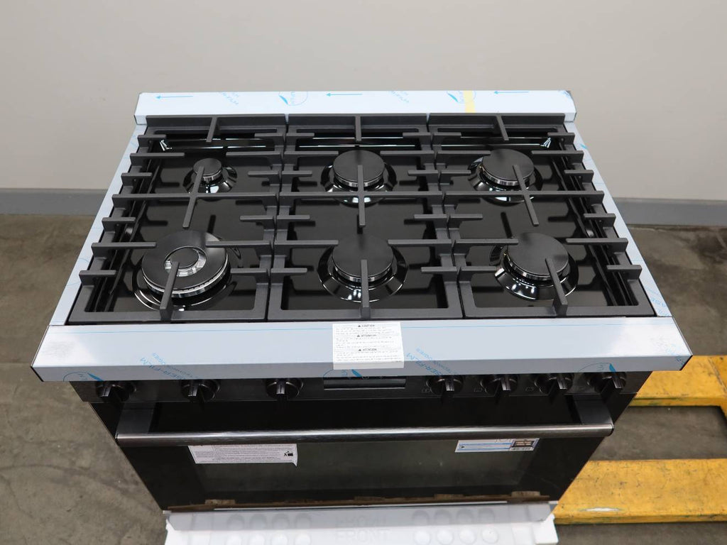 Bosch 36" Black Stain 3.4 Cu.Ft 800 Series 6 Sealed Burners Gas Range HGS8645UC