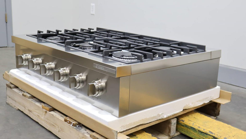 Bosch 36" 6 Sealed Burners Gas Slide-In 800 Series Stainless Rangetop RGM8658UC