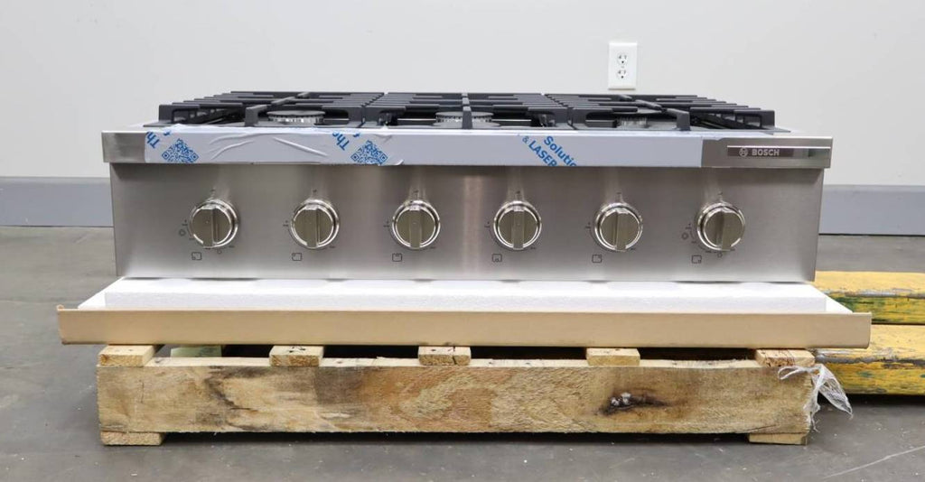 Bosch 800 Series 36" 6 Sealed Burners Gas Slide-In Stainless Cooktop RGM8658UC (4)