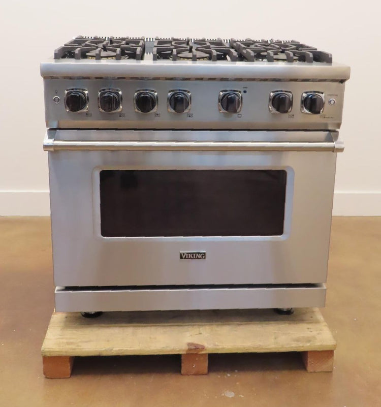 Viking 5 Series VGR5366BSS 36" Pro-Style Gas Range Stainless Steel 2023 Model