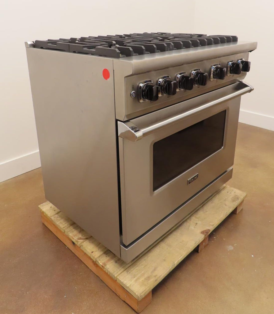 Viking 5 Series VGR5366BSS 36" Pro-Style Gas Range Stainless Steel 2023 Model