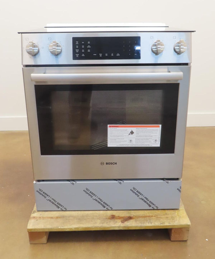 Bosch 800 Series HEI8056U 30" Warming Zone Slide-In Electric Range FullWarranty